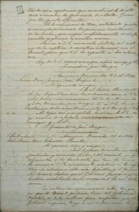 Carta de Jose Berges, Ministro de Relaciones Exteriores de Paraguay, a Edward Thornton, Ministro de Gran Bretaña.