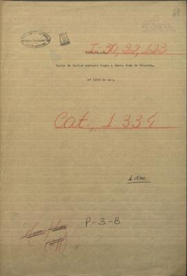 Carta de Carlos Antonio López Presidente de Paraguay a Justo José Urquiza, Presidente de la Confederación Argentina.