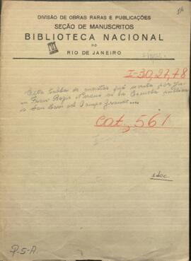 Esta tabla de cuentas fue escrita por Juan Francisco Regis Neroni, en la escuela pública de San Lorenzo del Campo Grande.