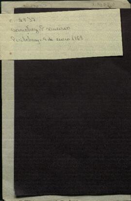 Oficio del Secretario del Interior de Paraguay, Francisco Sanchez.