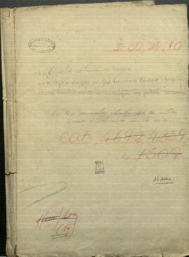 Oficio dirigido al MInistro de Relaciones Exteriores de la Argentina por el Ministerio de igual cargo del Paraguay.