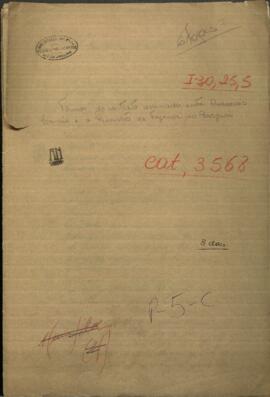 Terminos de Contrato asignado entre Anacaris Lamis, propietario del navio Salto y el Ministro de Hacienda de Paraguay.