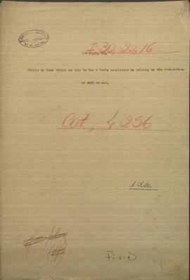Oficio de Jose Berges, Mtro. de Relaciones Exteriores de Paraguay, al Juez de Paz y jefe de Milicias de San Estanislao.