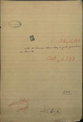 Nota de Francisco Solano López, Pdte. de Paraguay a la Junta Superior Gubernativa de Corrientes.