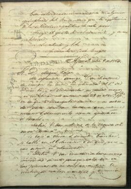 Carta de Jose Berges, Ministro de Relaciones Exteriores de Paraguay, a Miguel Rojas, Agente Comercial.