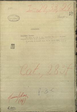 Dos notas de S. E. el Dor. Sagastume, dirigidas a Jose Berges, Ministro de Relaciones Exteriores de Paraguay.