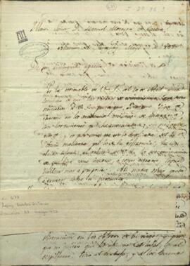 Carta de Carlos Antonio López, presidente del Paraguay a Manuel Moreira de Castro.