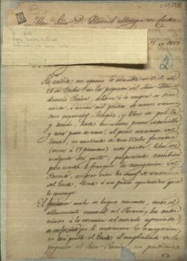 Carta de Carlos Antonio López Presidente del Paraguay a Manuel Moreira de Castro.