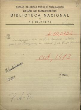 Correspondencia de Luis Caminos, colector de Paraguay al cónsul general de esa República en Paraná, José Rufo Caminos.