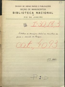 Relatorios de Hermógenes Cabral, Comandante de Fuerzas paraguayas.