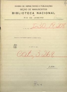 Relatorio del Coronel Vicente Barrios, dirigido al Pdte. de Paraguay, Francisco Solano López.