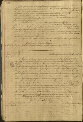Oficio de José Berges, Ministro de Relaciones Exteriores de Paraguay, a Edward Thornton, Ministro Plenipotenciario de Gran Bretaña.