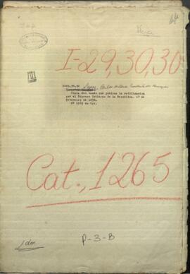 Copia del Bando que publica la ratificación por el Supremo Gobierno de la República de la Convención especial.