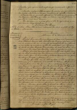 Oficio de José Berges, Ministro de Relaciones Exteriores de Paraguay, a Charles Léfébvre.