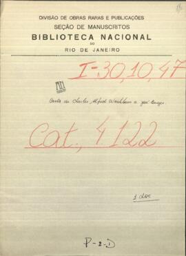 Carta del Ministro de los Estados Unidos en Paraguay, Charles A. Washburn al Mtro. Jose Berges.