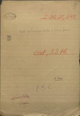 Carta de Francisco Cubal a Jaime Garcia, en Iporá, pidiendo el envío de cigarros, aguardiente y otros objetos.