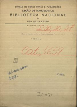 Oficio de Eduardo Barrios, Comandante de Cuartel de Villa Occidental al Cura de Mbuyapei.