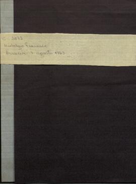 Declaración firmada por Francisco Hidalgo sobre un contrato existente para el pago de pasajes a Montevideo.