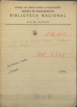 Oficio del Ministro de los Estados Unidos en Asunción, Charles A. Washburn, al Ministro de las Relaciones Exteriores de Paraguay, Jose Berges.