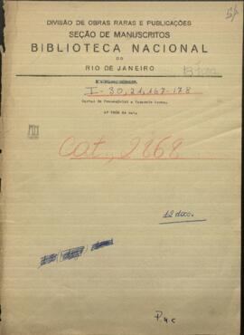 Cartas de Treuenfeldt, Encargado de construcciones de la linea telegráficas de Paraguay.