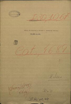 Oficio de Charles A. Washburn, Ministro americano en Asunción, al Ministro Gumesindo Benítez.