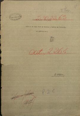 Oficios de Juan Jose de Herrera, Ministro de Relaciones Exteriores de Uruguay a Rufino de Elizalde, Ministro de Relac. Exter. de Argentina.
