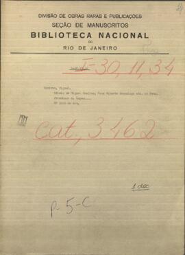 Oficio de Miguel Ramirez, Juan Alberto Samaniego y Miguel Pintor, a Francisco S. López, Pdte. de Paraguay.