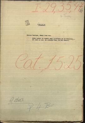 Nota verbal del cónsul general del Brasil en la Asunción dirigida el 8 de febrero de 1861, sobre nombramiento de encargado de Negocios.