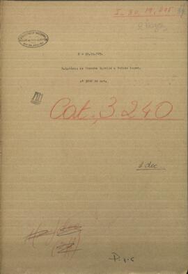 Relatorio del Coronel Vicente Barrios, dirigido al Pdte. de Paraguay, Francisco Solano López.