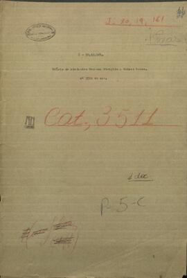 Oficio de Alejandro Hermosa, Comandante del Campamento de Humaitá, dirigido al Pdte. de Paraguay, Francisco Solano López.