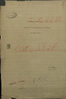 Oficio de Felix Egusquiza, Agente Comercial de Paraguay en Buenos Aires a Jose Berges, Ministro de R. E. de Paraguay.