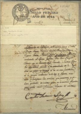 Permiso de Carlos Antonio López Presidente de la República, las autoridades paraguayas y extranjeras.
