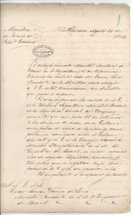 Cartas de José Berges al Ministro César Sauvan Vianna de Lima