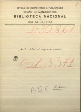 Apuntes relativos al viaje de Mr. Washburn, Ministro de los Estados Unidos en Paraguay.