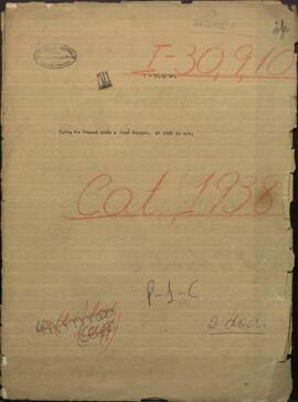 Carta de Conrad Abée, Ministro de los Negocios Extranjeros de Hese Cassel, dirigida a José Berges, Ministro de Relac. Extranjeros de Paraguay.