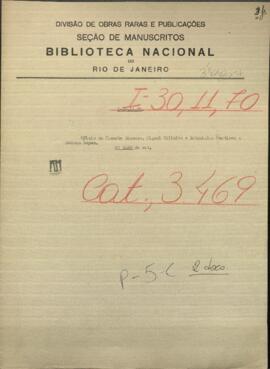 Oficios de Vicente Giménez, Miguel Villalba y Estanislau Martinez, al Pdte. de Paraguay Francisco S. López.