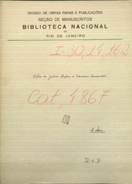 Oficio del Comandante de la guarnición de la Fábrica de Arroyo de Ibicuy, al Ministerio de Guerra y Marina.