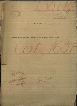 Nota del 29 de setiembre del Encargado de Negocios de S.M.B al Ministerio de R. E. sobre la Convención Thornton.