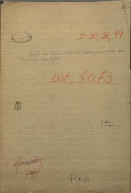 Carta de Juan Silvestre Carrazela, a su padre Manuel Carrazela, sobre noticias de la familia y pidiendo cigarros.