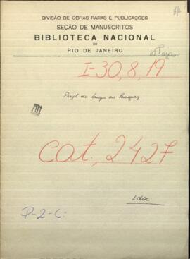 Proyecto de un Banco en Paraguay, elaborado por Ludovico Tenré.