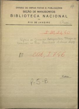 Oficio de Casimiro Estigarribia "Jefe de Urbanos" al Presidente de Paraguay Francisco Solano López.