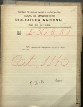 Estos documentos corresponden al Excelentísimo Señor Mariscal Presidente de la Republica por compra que hizo de la finca de su contenido.