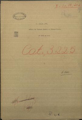 Oficio del Coronel Vicente Barrios, dirigido al Pdte. de Paraguay, Francisco Solano López.