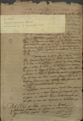 Oficio de Francisco Solano López, Ministro mediador entre los gobiernos de la Confederacion Argentina y Buenos Aires.