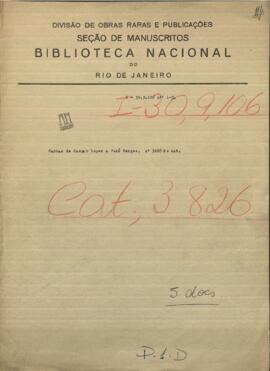 Carta de Gaspar López, Ministro Interino de las Relaciones Exteriores de Paraguay, al Mtro. efectivo Jose Berges, en misión en Corrientes.