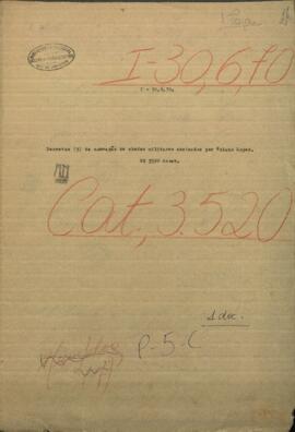 Decretos de nominaciones de Jefes militares, asignados por el Pdte. de Paraguay, Francisco S. López.