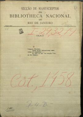 Copia de las instrucciones remitidas al ciudadano Felix Egusquiza apoderado del Gobierno de la República.