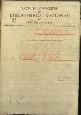 Correspondencia de Venancio López con sus hermanos Pancho (Francisco Solano) y Benigno y con el alférez Francisco Arce.