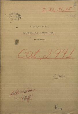 Carta del Ingeniero inglés John Maggs y al Ministro de Guerra y Marina de Paraguay, Venancio López.