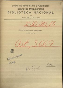 Telegramas de Hans Fisher, Ingeniero de telégrafo de Paraguay a Venancio López.